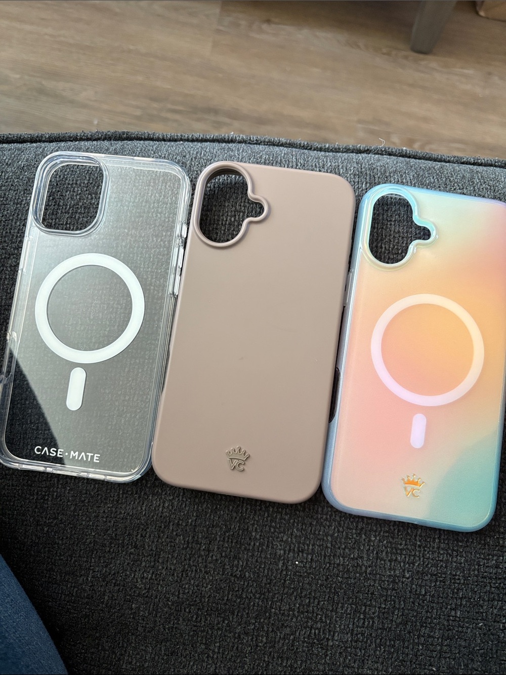 iPhone 16 Plus Case-mate / Velvet Caviar Case Duo - Clear / Nude Taupe / Multi